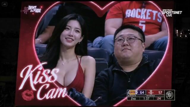Realistic NBA Kiss Cam Moment