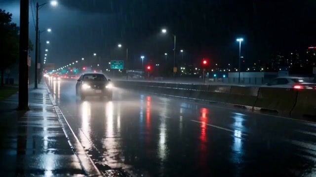Cinematic Rainy Night Drive Home