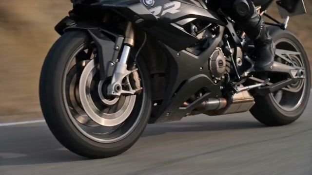 Blonde Rider on BMW Motorcycle