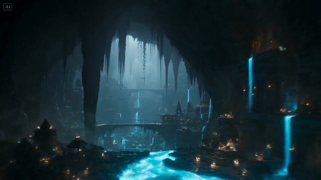 Subterranean Bioluminescent Civilization