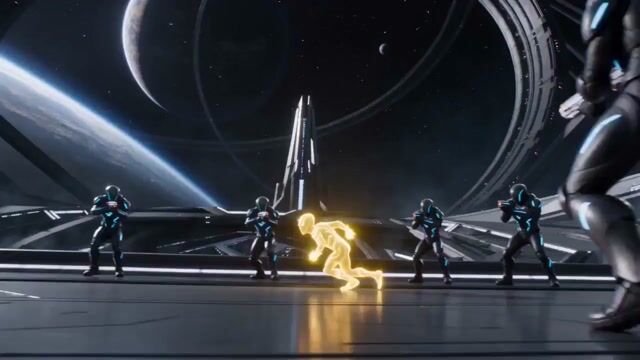Futuristic Sci-Fi Action Scene